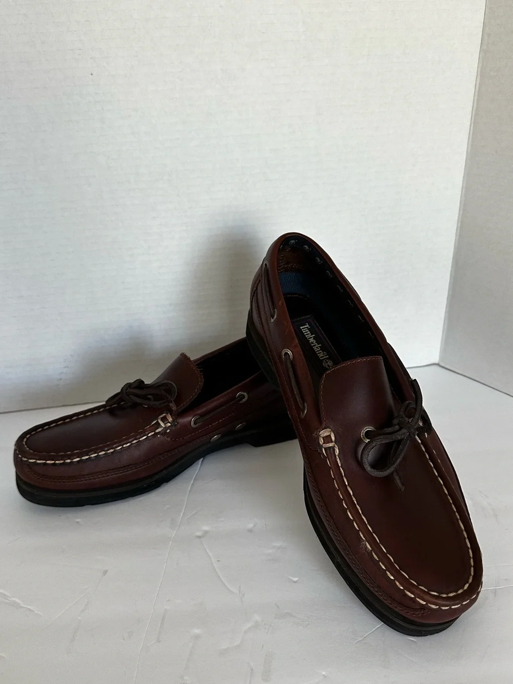Timberland Men's Brown Leather Boat Shoes Size 9